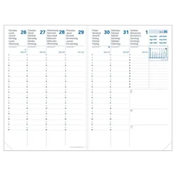 Quo Vadis - Agenda 16 mois - 2026-2027 - Affaires SD - Semainier Planning - Multilingue - Everest - Bleu - 16 mois de septembre à décembre - 10x15 cm
