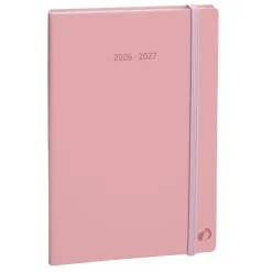 Quo Vadis - Agenda 16 mois - 2026-2027 - Plan Week - Semainier Notes - Multilingue - Pastel - Rose clair - 16 mois de septembre à décembre - 16x24 cm
