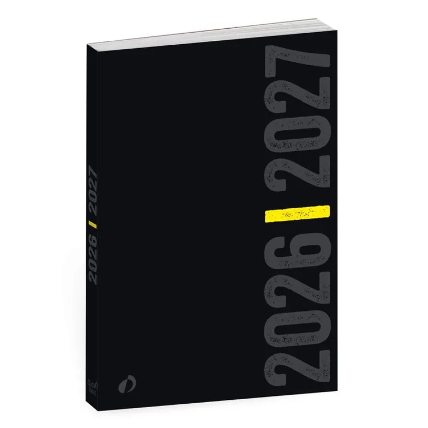 Quo Vadis - Agenda année scolaire - 2026-2027 - Eurotextagenda - Journalier - Multilingue - Welcome - Noir - 12 mois de août à juillet - 12x17 cm - Papier Clairefontaine blanc - Fabrication française