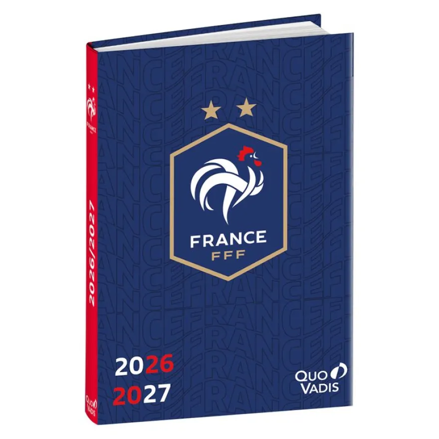 Quo Vadis - Agenda année scolaire - 2026-2027 - Eurotextagenda - Journalier - Multilingue - FFF - 12 mois de août à juillet - 12x17 cm - Papier Clairefontaine blanc - Fabrication française