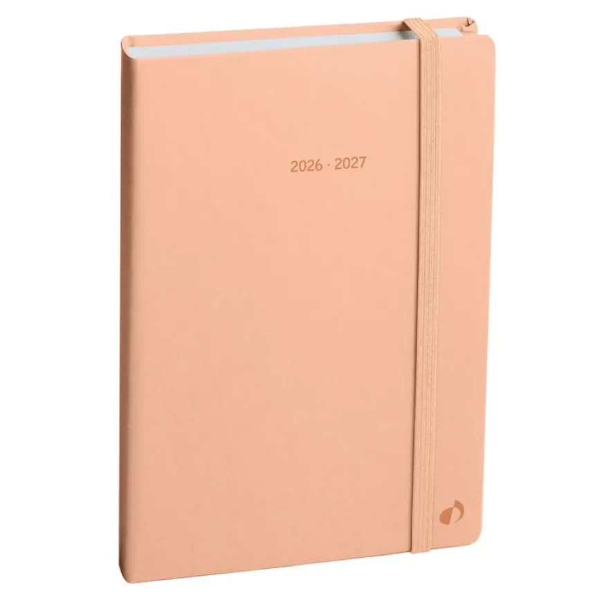Quo Vadis - Agenda année scolaire - 2026-2027 - Universitaire Color - Semainier Planning - Multilingue - Pastel - Orange - 13 mois de août à août - 10x15 cm