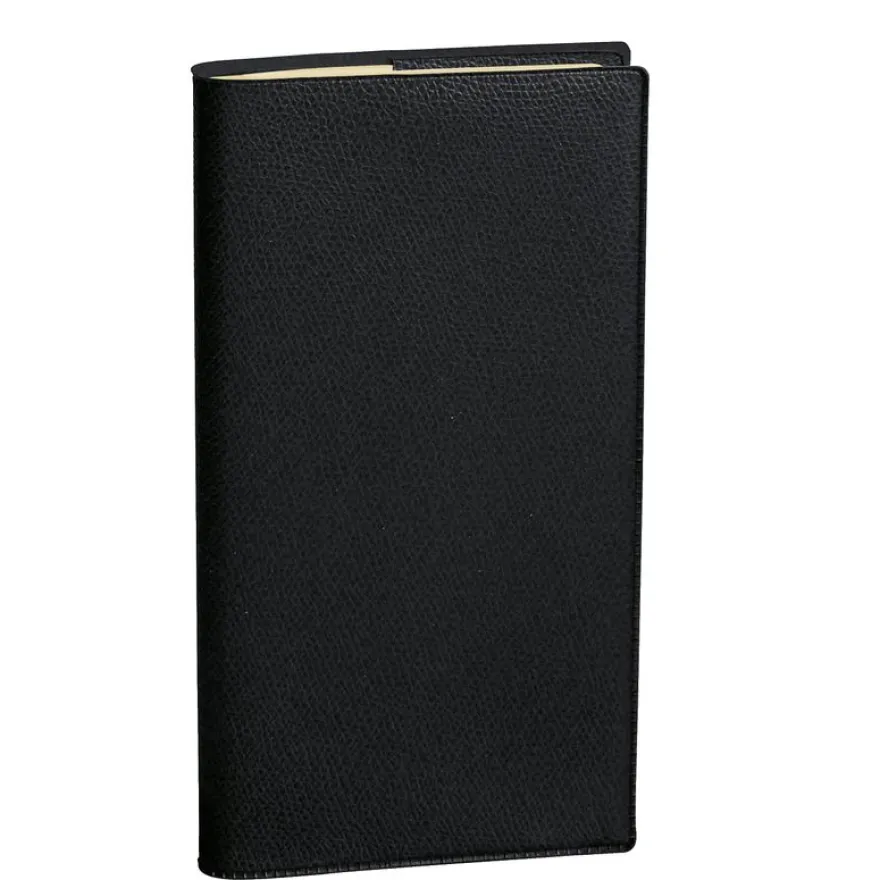 Quo Vadis - Agenda année scolaire - Spiralé - 2026-2027 - Italsept S Prestige - Semainier Horizontal - Français - Impala - Noir - 13 mois de août à août - 8,8x17 cm