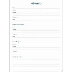 Quo Vadis - Agenda année scolaire - 2026-2027 - Textagenda 21 - Journalier - Français - Impala - Bleu - 12 mois de septembre à août - 13x21 cm - Papier Clairefontaine blanc - Fabrication française