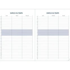 Quo Vadis - Agenda année scolaire - 2026-2027 - Textagenda 21 - Journalier - Français - Impala - Bleu - 12 mois de septembre à août - 13x21 cm - Papier Clairefontaine blanc - Fabrication française