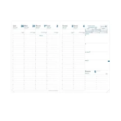 Quo Vadis - Agenda année scolaire - 2026-2027 - Eu 09/09 - Semainier Planning - Français - Impala - Noir - 13 mois de août à août - 21x29,7 cm - Papier Clairefontaine blanc - Fabrication française