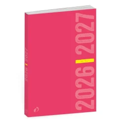 Quo Vadis - Agenda année scolaire - 2026-2027 - Eurotextagenda - Journalier - Multilingue - Welcome - Rose - 12 mois de août à juillet - 12x17 cm - Papier Clairefontaine blanc - Fabrication française