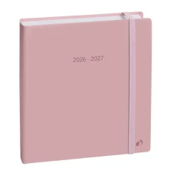 Quo Vadis - Agenda année scolaire - 2026-2027 - Exécutif Septembre Color - Semainier Planning - Multilingue - Pastel - Rose clair - 13 mois de août à août - 16x16 cm