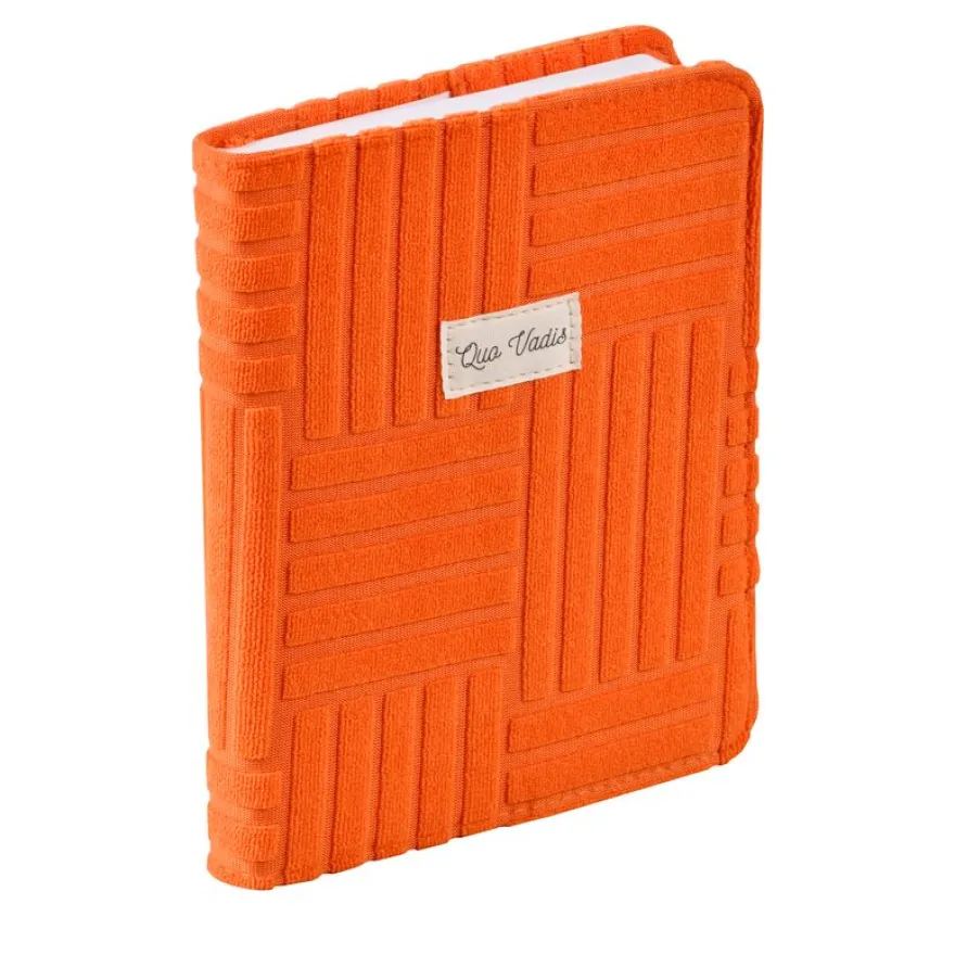 Quo Vadis - Agenda année scolaire - 2026-2027 - Eurotextagenda - Journalier - Multilingue - Théa - Orange - 12 mois de août à juillet - 12x17 cm - Papier Clairefontaine blanc