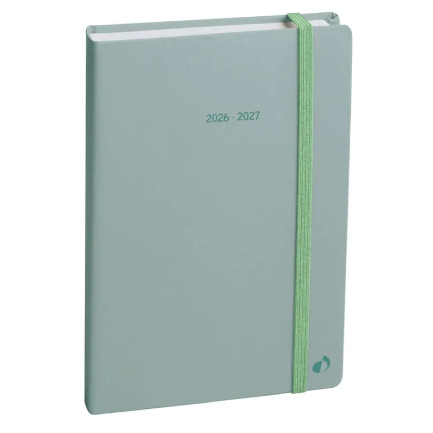 Quo Vadis - Agenda année scolaire - 2026-2027 - Universitaire Color - Semainier Planning - Multilingue - Pastel - Vert clair - 13 mois de août à août - 10x15 cm