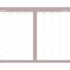 Quo Vadis - Agenda année scolaire - 2026-2027 - Ministre Septembre Color - Semainier Planning - Multilingue - Théa - Bleu - 13 mois de août à août - 16x24 cm - Papier Clairefontaine blanc
