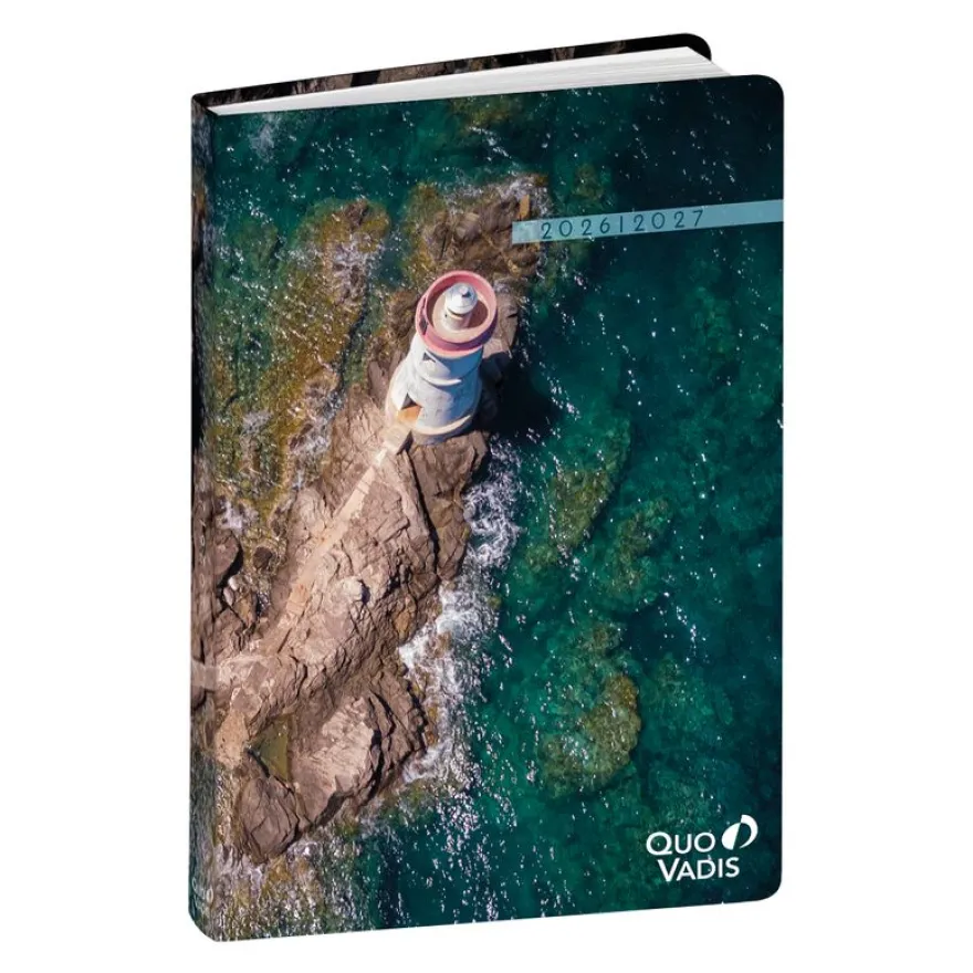 Quo Vadis - Agenda année scolaire - 2026-2027 - Eurotextagenda Recyclé - Journalier - Multilingue - Respire - 12 mois de août à juillet - 12x17 cm