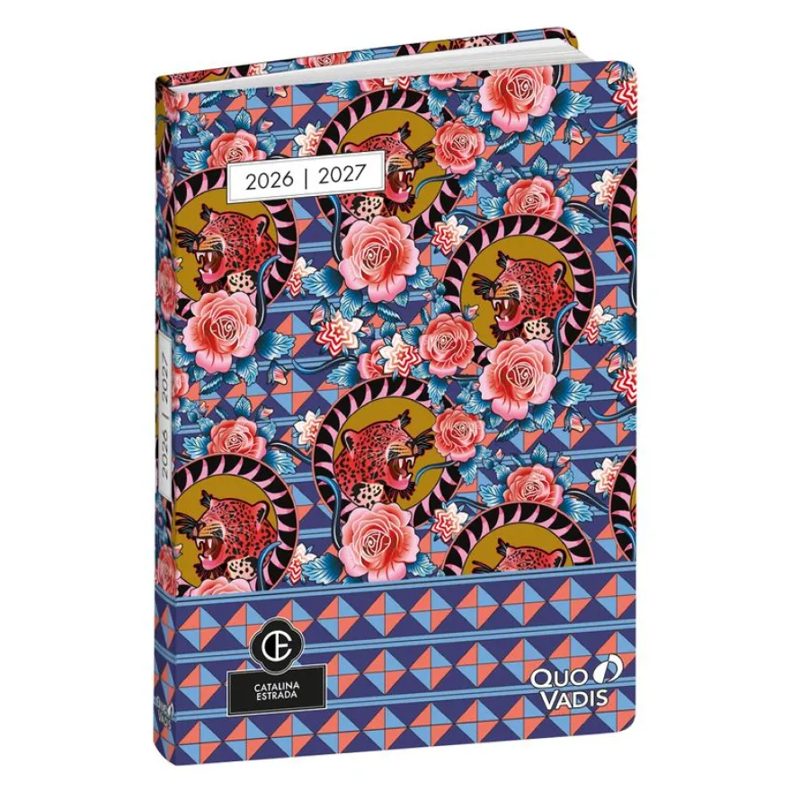 Quo Vadis - Agenda année scolaire - 2026-2027 - Eurotextagenda - Journalier - Multilingue - Catalina Estrada - 12 mois de août à juillet - 12x17 cm