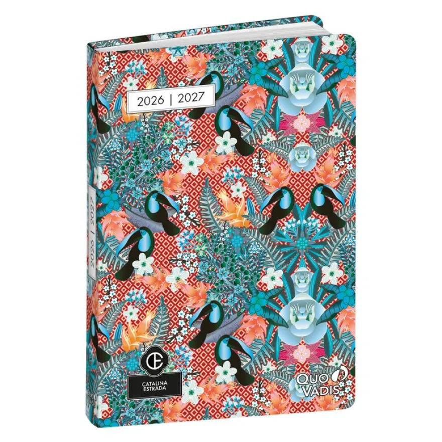 Quo Vadis - Agenda année scolaire - 2026-2027 - Eurotextagenda - Journalier - Multilingue - Catalina Estrada - 12 mois de août à juillet - 12x17 cm