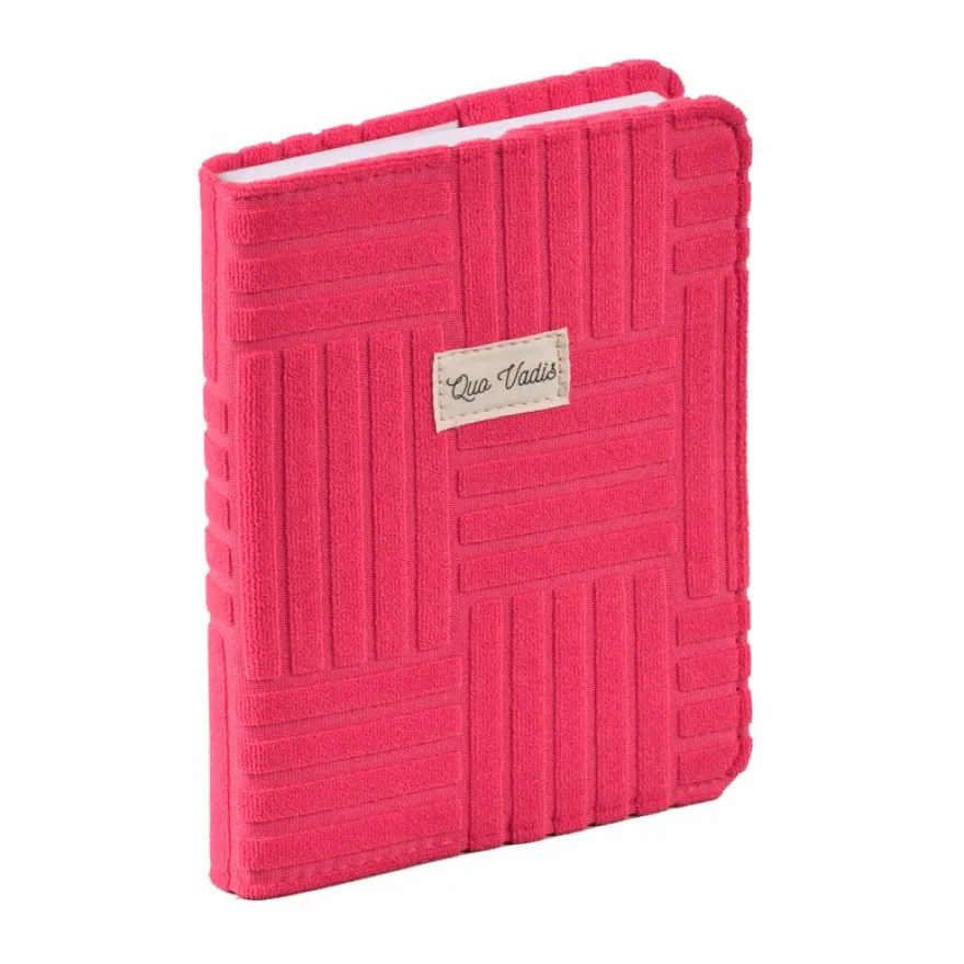 Quo Vadis - Agenda année scolaire - 2026-2027 - Eurotextagenda - Journalier - Multilingue - Théa - Rose - 12 mois de août à juillet - 12x17 cm - Papier Clairefontaine blanc