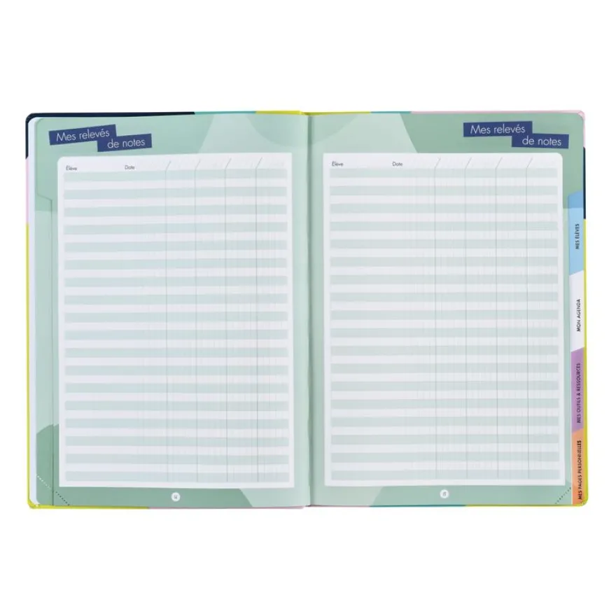 Quo Vadis - Agenda enseignant - 2026-2027 - Mon Agenda Pédagogique - Semainier Horizontal - Français - Multicolore - 12 mois de mi-juillet à mi-juillet - 21x29,7 cm