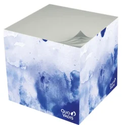 Quo Vadis - Bloc cube - Iconique - Multicolore - 9x9x8 cm - Papier Clairefontaine blanc - Fabrication française