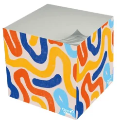 Quo Vadis - Bloc cube - Iconique - Multicolore - 9x9x8 cm - Papier Clairefontaine blanc - Fabrication française