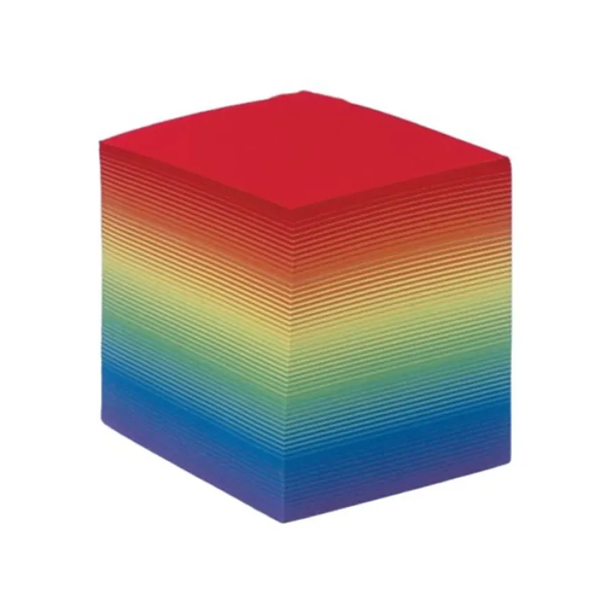 Quo Vadis - Bloc Cube avec support plexi - arc en ciel
