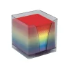 Quo Vadis - Bloc Cube avec support plexi - arc en ciel