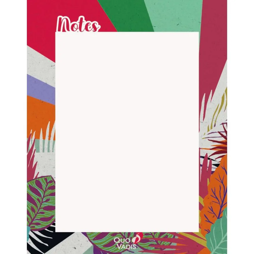 Quo Vadis - Bloc-notes - Fantaisie - 10,6x15,3 cm - Papier Clairefontaine blanc - Fabrication française