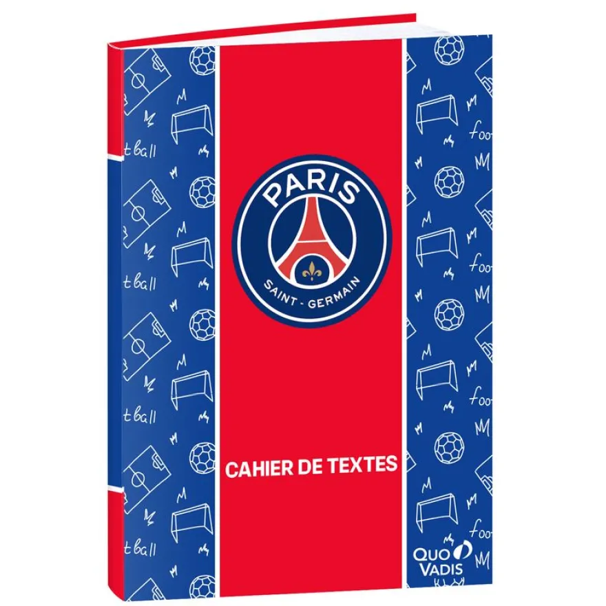 Quo Vadis - Cahier de textes - Français - PSG - Journalier - 15x21 cm - Papier Clairefontaine blanc - Fabrication française