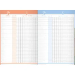 Quo Vadis - Cahier de textes - Français - Olympique de Marseille - Journalier - 15x21 cm - Papier Clairefontaine blanc - Fabrication française