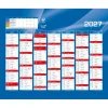 Quo Vadis - Calendrier mural - 2026-2027 - Français - Classic - Bleu - 14 mois de août à septembre - 27x21 cm - Papier Clairefontaine blanc - Fabrication française