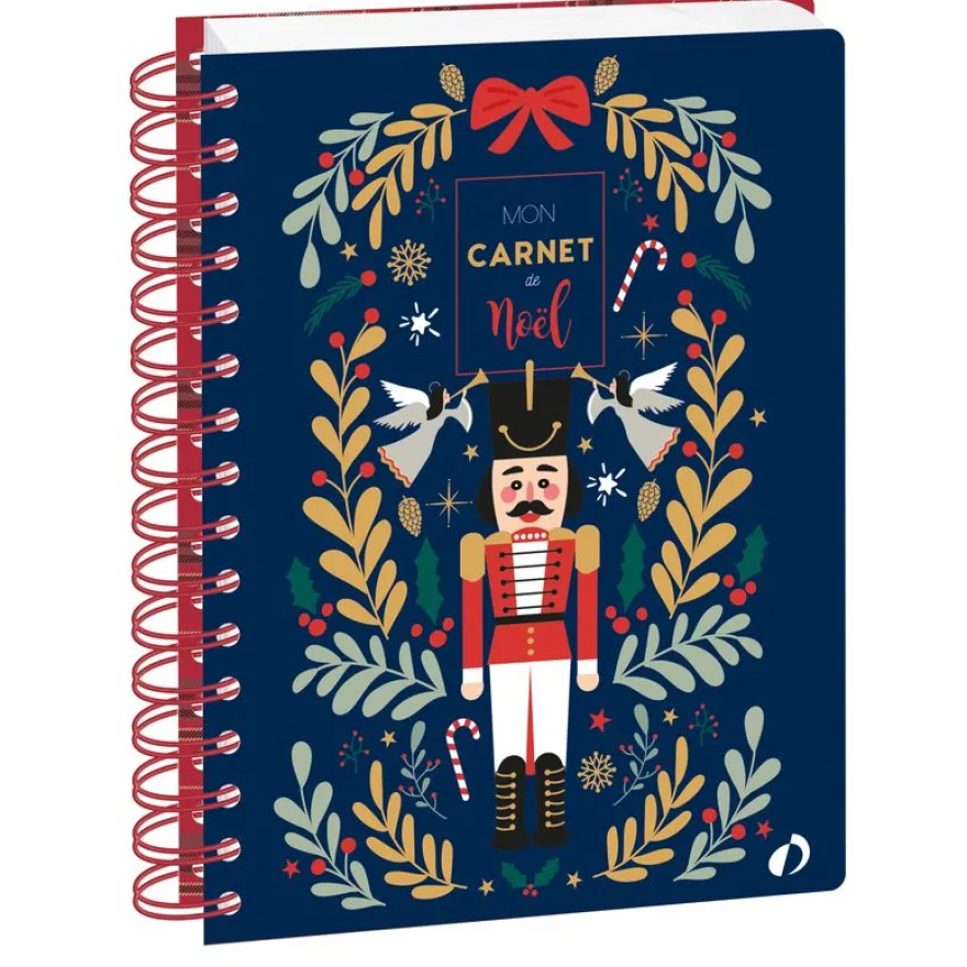 Quo Vadis - Carnet de Noël - Spiralé - Français - Carnets thématiques - Blanc - Perpétuel - 15x21 cm - Papier Clairefontaine blanc - Fabrication française