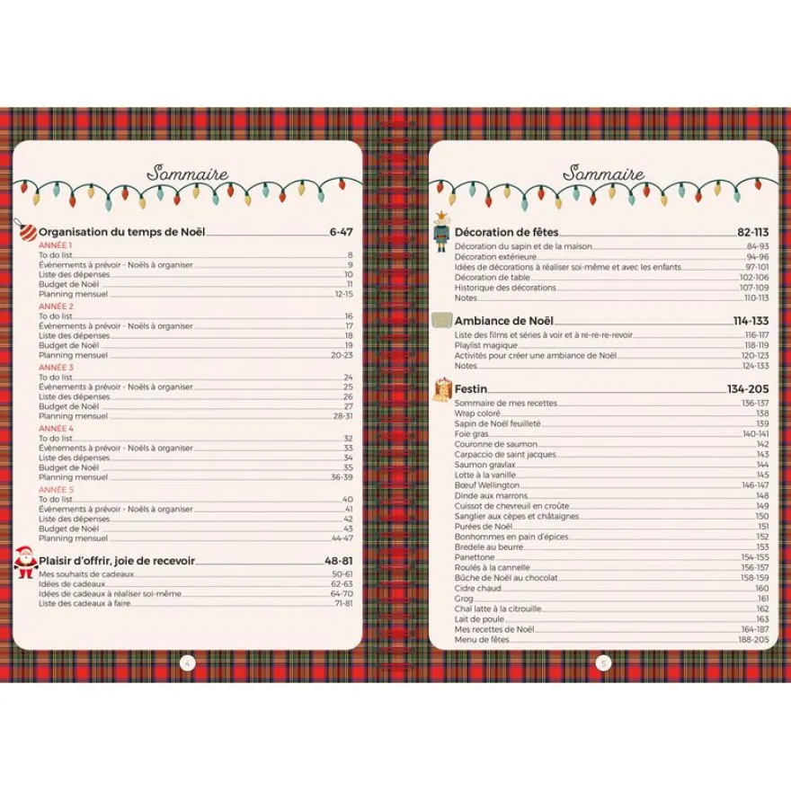 Quo Vadis - Carnet de Noël - Spiralé - Français - Carnets thématiques - Blanc - Perpétuel - 15x21 cm - Papier Clairefontaine blanc - Fabrication française