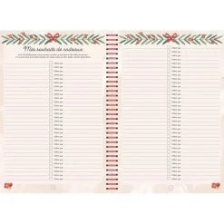 Quo Vadis - Carnet de Noël - Spiralé - Français - Carnets thématiques - Blanc - Perpétuel - 15x21 cm - Papier Clairefontaine blanc - Fabrication française