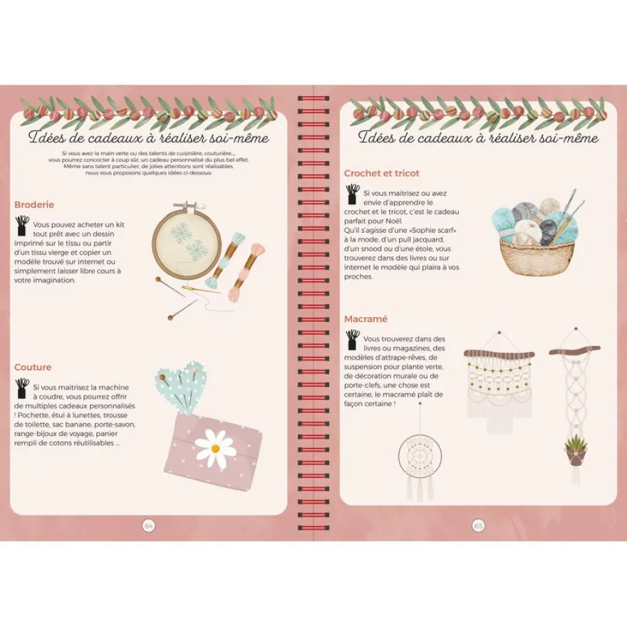 Quo Vadis - Carnet de Noël - Spiralé - Français - Carnets thématiques - Blanc - Perpétuel - 15x21 cm - Papier Clairefontaine blanc - Fabrication française