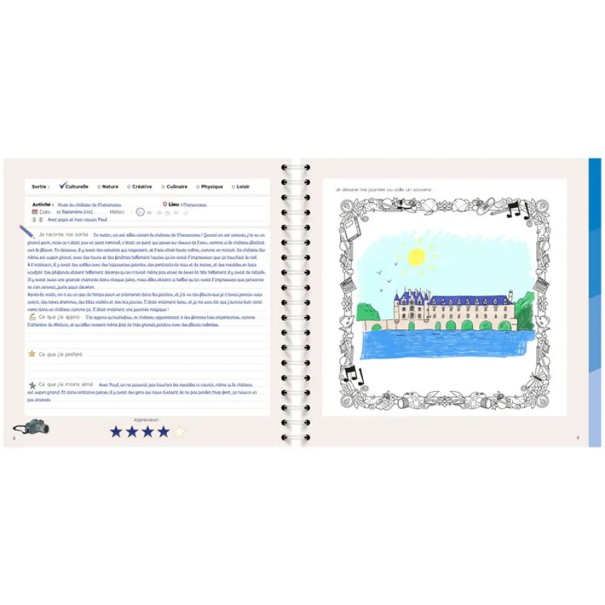 Quo Vadis - Carnet de sorties - Spiralé - Français - Carnets thématiques - Multicolore - 24x24 cm - Papier Clairefontaine blanc - Fabrication française