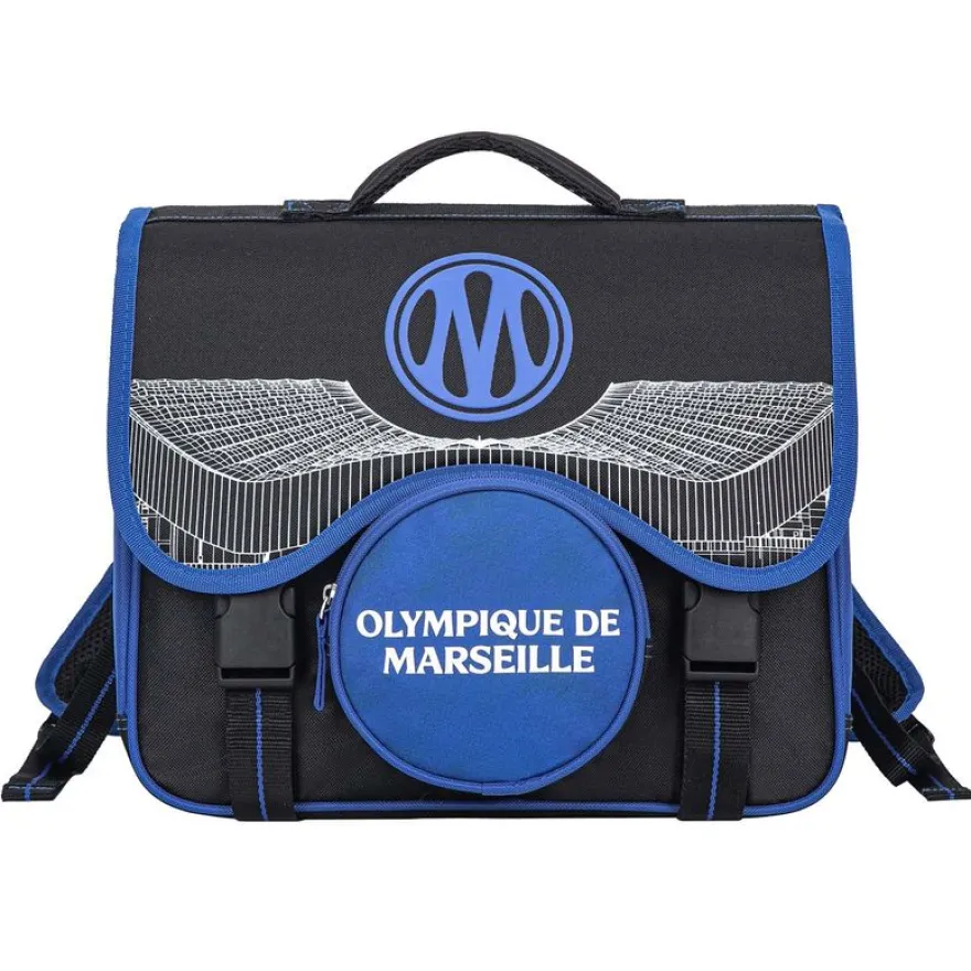 Quo Vadis - Cartable scolaire - Olympique de Marseille - Toile (polyester) - 2 compartiment(s) - Avec bretelles et poignée