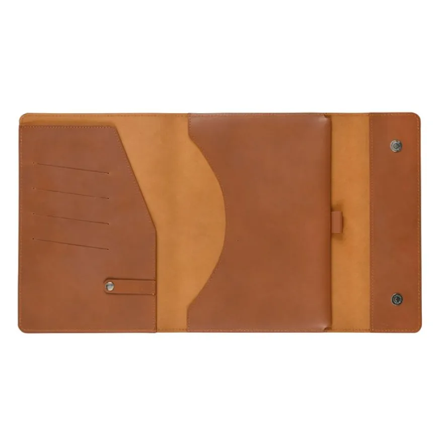 Quo Vadis - Etui carnet/tablette - Rangers - Marron - 19,5x26,5 cm - Cuir pleine fleur de buffle