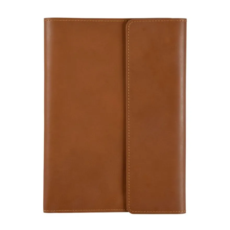Quo Vadis - Etui carnet/tablette - Rangers - Marron - 19,5x26,5 cm - Cuir pleine fleur de buffle