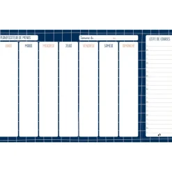 Quo Vadis - Planificateur de menus - Français - Carnets thématiques - Multicolore - Perpétuel - 16,5x26,5 cm - Papier Clairefontaine blanc - Fabrication française