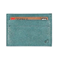 Quo Vadis - Porte-carte - Julo - 10x7 cm - Cuir de vachette suédé
