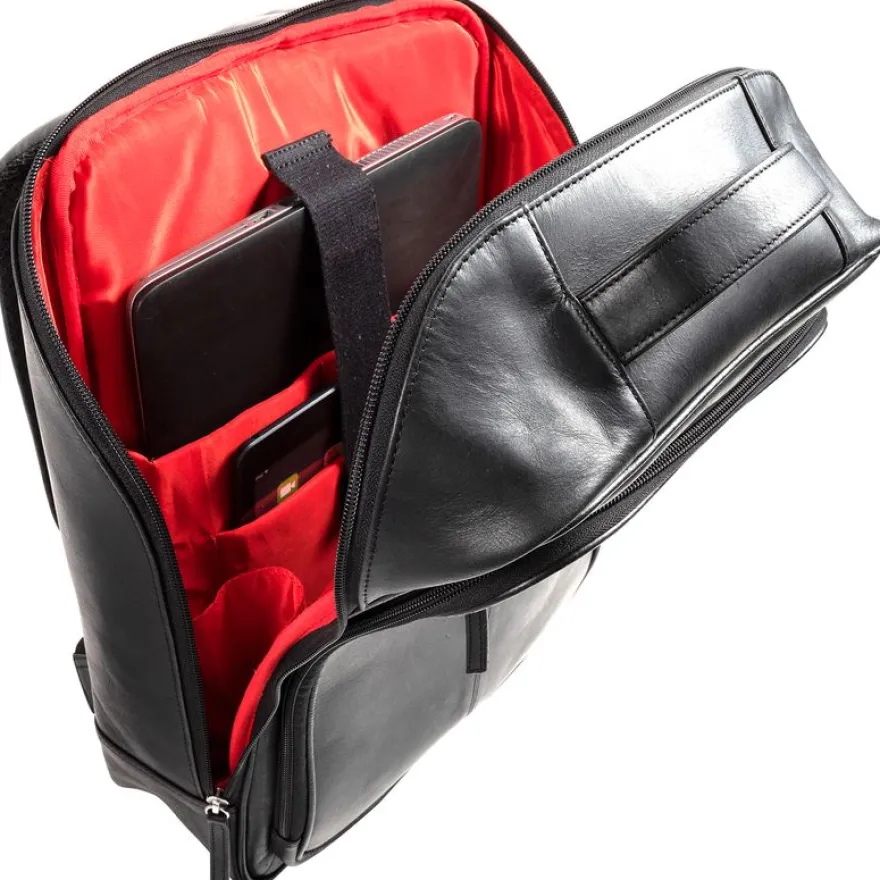 Quo Vadis - Sac à dos - Rangers - Noir - 43x30x14 cm - Cuir pleine fleur de buffle - 2 compartiment(s) - Avec bretelles et poignée