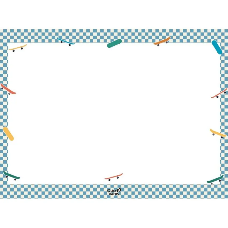 Quo Vadis - Sous-main perpétuel à feuillets - Animascot - Multicolore - 29,7x42 - Papier Clairefontaine blanc - Fabrication française