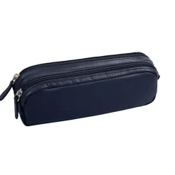 Quo Vadis - Trousse - Rectangle - Satiny - 21x6x7 cm - Cuir pleine fleur de vachette - 1 compartiment(s)