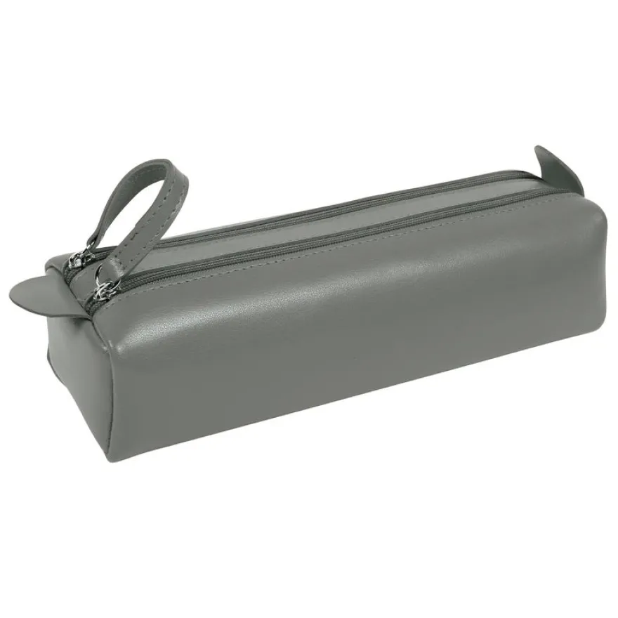 Quo Vadis - Trousse - Rectangle - Satiny - 22x7x5 cm - Cuir pleine fleur de vachette - 1 compartiment(s)