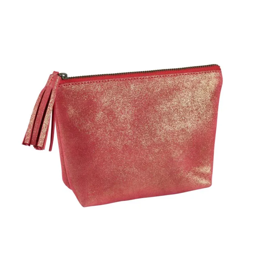Quo Vadis - Trousse - Rectangle - Julo - 18x15 cm - Cuir de vachette suédé - 1 compartiment(s)