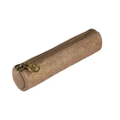 Quo Vadis - Trousse - Ronde - Julo - 17x3,5 cm - Cuir de vachette suédé - 1 compartiment(s)