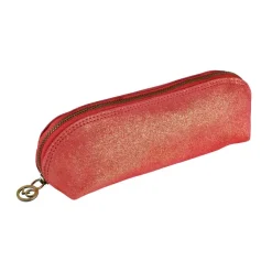 Quo Vadis - Trousse - Triangle - Julo - 21x6,5x6,5 cm - Cuir de vachette suédé - 1 compartiment(s)