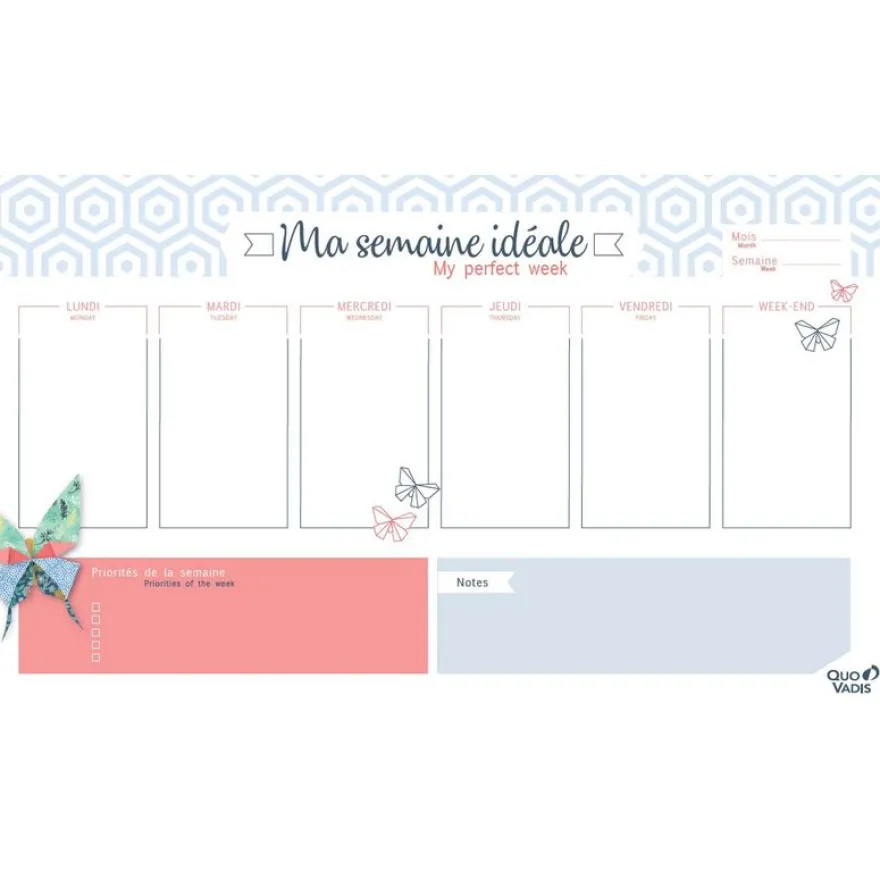 Quo Vadis Butterfly - Sous-main feuillets détachables