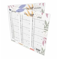 Quo Vadis Exotique - Calendrier origami 3 mois par face - 13 x 26 cm
