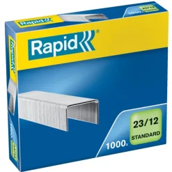 Rapid - Boîte de 1000 Agrafes 23/12 - jusqu'à 90 feuilles - acier galvanisé