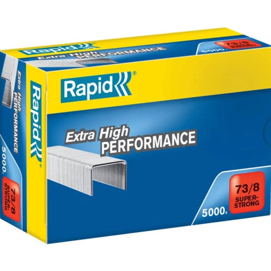 Rapid - Boîte de 5000 Agrafes Super Strong 73/8 - jusqu'à 30 feuilles - acier galvanisé