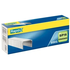 Rapid - Boîte de 5000 Agrafes SP19 (6 mm) - jusqu'à 20 feuilles - acier galvanisé