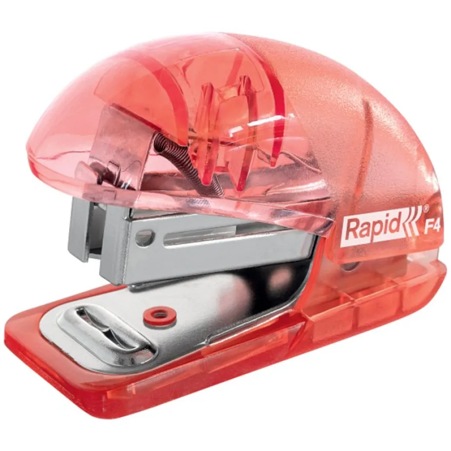 Rapid - Mini Agrafeuse Colour'Breeze - capacité 10 feuilles - agrafes 24/6 ou 26/6 - Corail